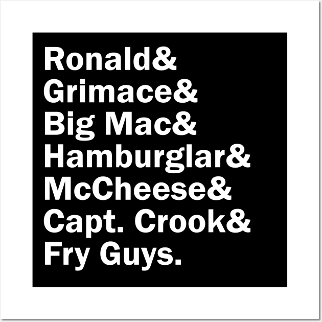 Funny Names x McDonald Land Characters Wall Art by muckychris